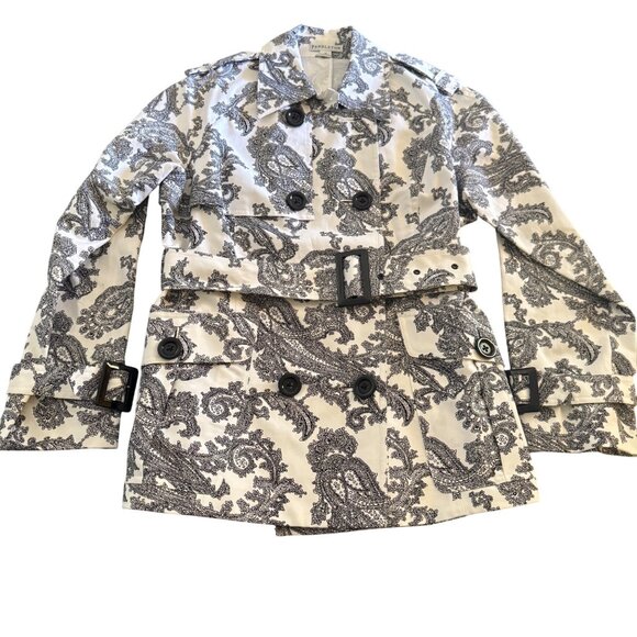 Pendleton Jackets & Blazers - Pendleton Women's Black White Paisley Button Jacket 100% Cotton Pockets, Size 14